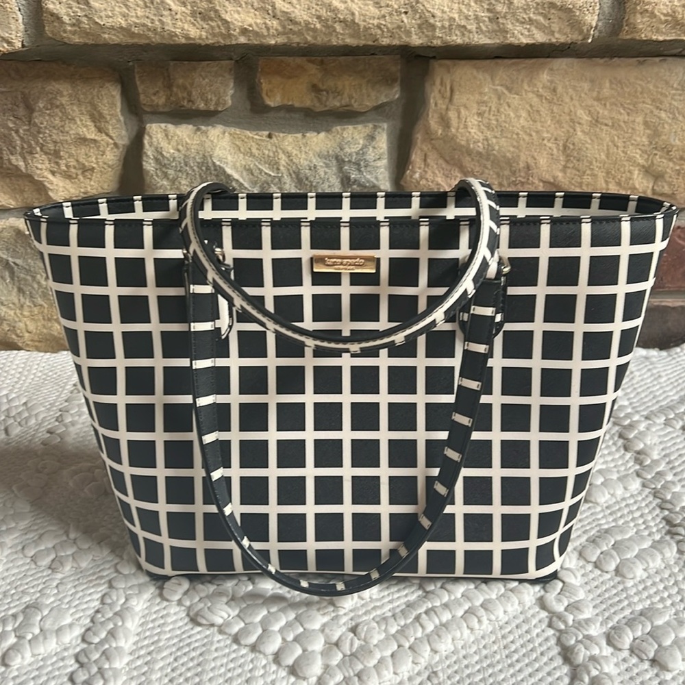 Kate Spade black-and-white, Medium tote bag